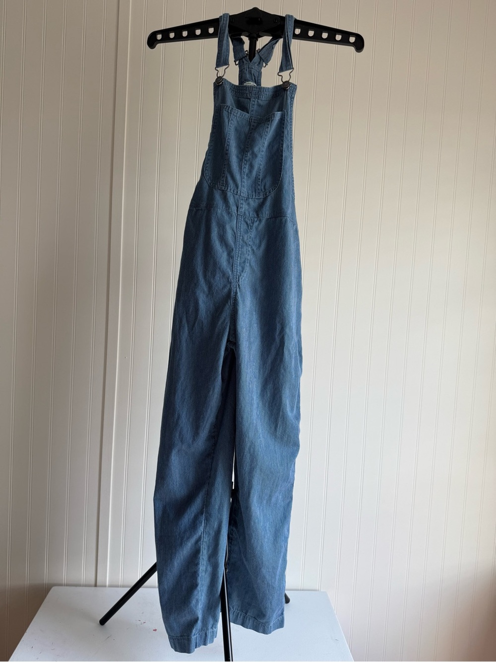 aerie Denim Blue Wide-Leg Overalls Jumpsuit Utility Workwear Casual